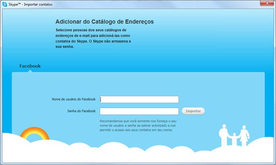 Skype para desktop permite adicionar amigos do Facebook