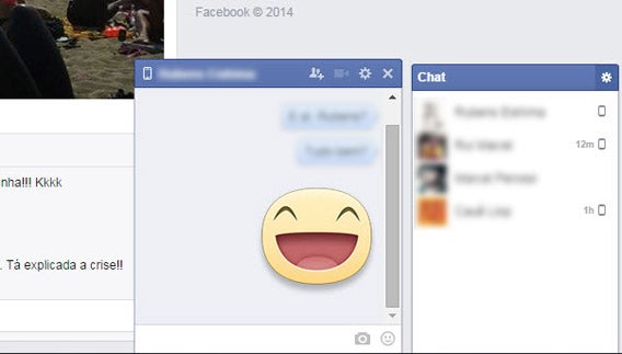 Facebook Messenger inclui emoticons e stickers