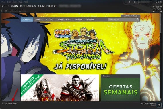 Adicionar jogo no Steam Adicionar jogo no Steam