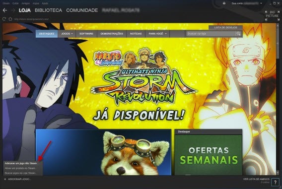 Ativar um jogo não Steam Ativar um jogo não Steam
