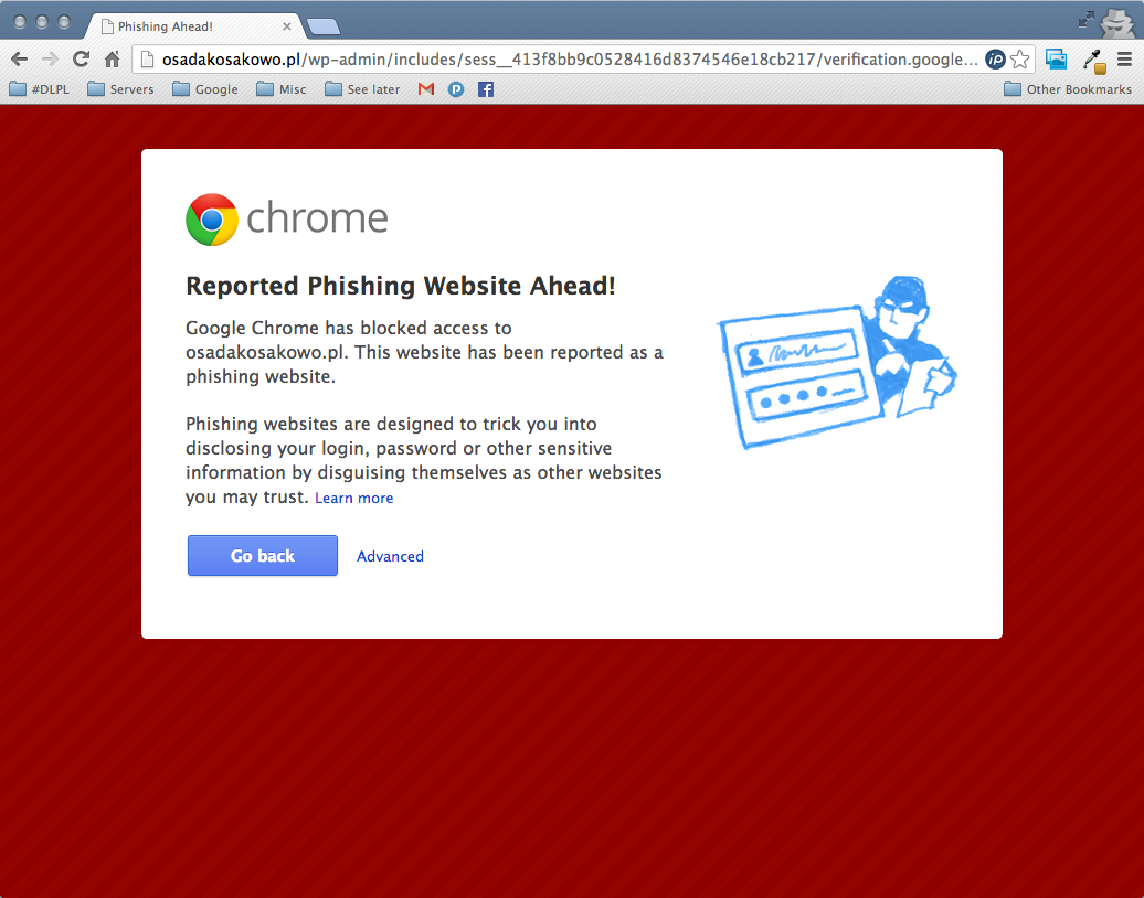 Phishing header