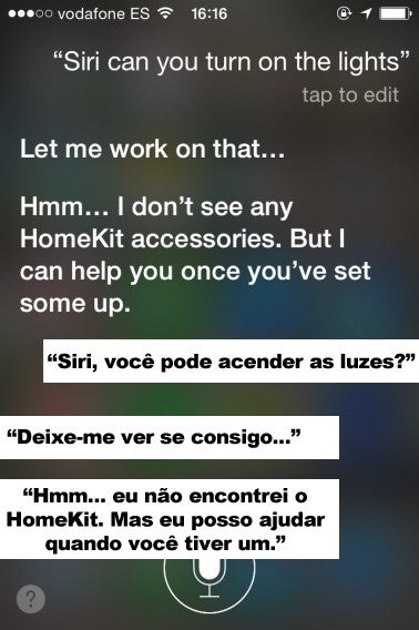 Siri pode ajudar a controlar lâmpadas e outros acessórios do HomeKit