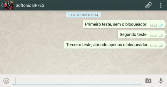 Remetente das mensagens do WhatsApp