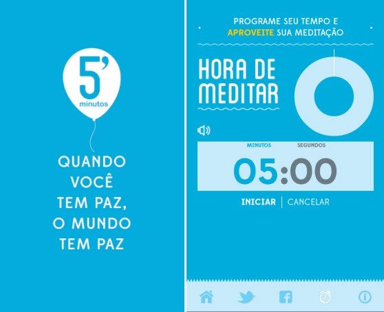 Cinco minutos, o aplicativo para regularizar a prática da meditação