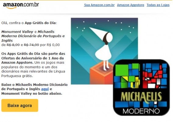 Aplicativos gratuitos na semana de aniversário da Amazon Appstore