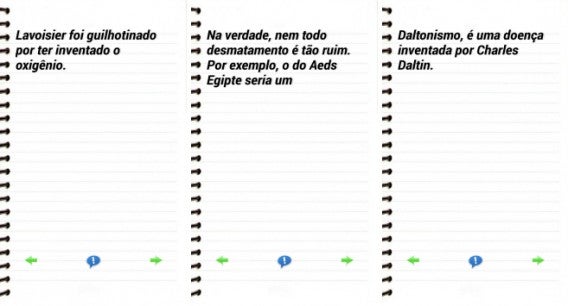 Interface do aplicativo Pérolas do Enem