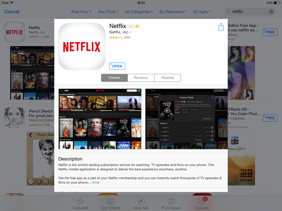 Download Netflix iTunes AppStore