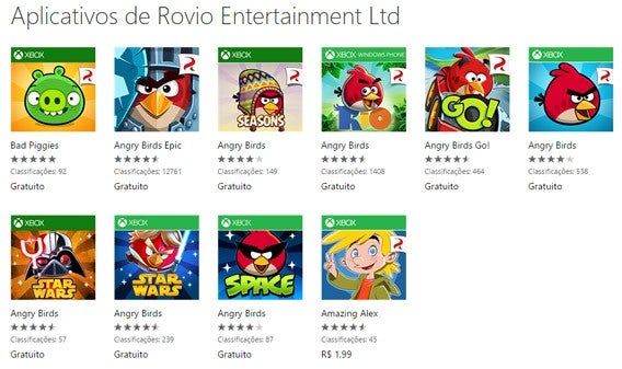 Todos os jogos da série Angry Birds para Windows Phone estão grátis