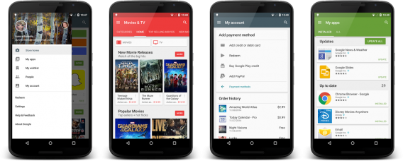 Novo Google Play Store 5.1 Novo Google Play Store 5.1