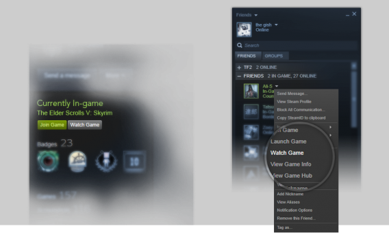 Como assistir a streaming de games no Steam