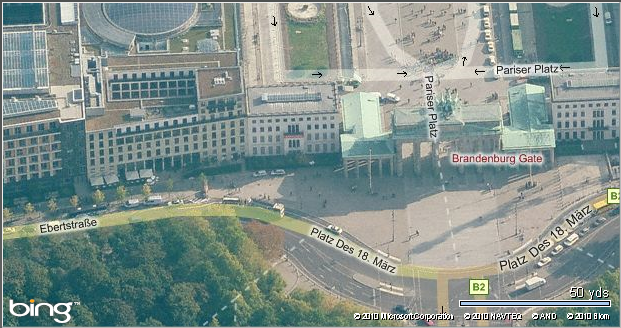 Brandenburger Tor in Bing Maps