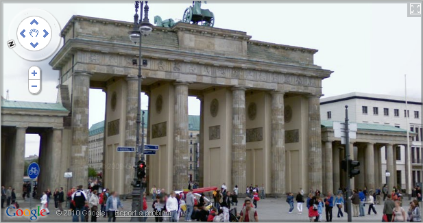 Brandenburger Tor in Google Street View