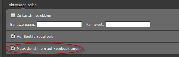 Musik teilen Spotify Opt-Out