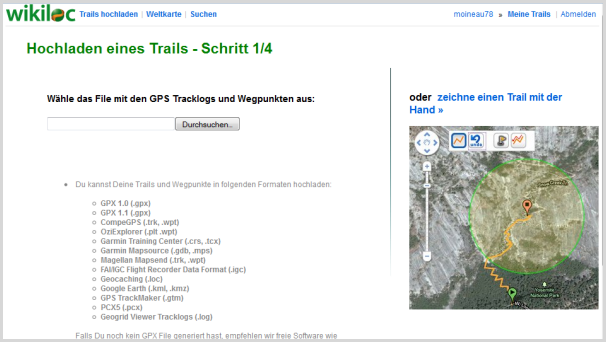 Wikiloc - Trails hochladen Wikiloc - Trails hochladen