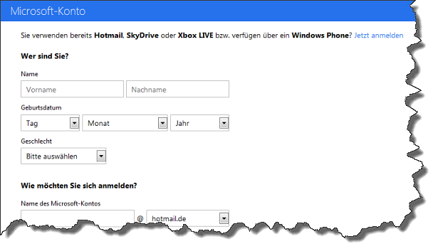 Microsoft-Konto erstellen