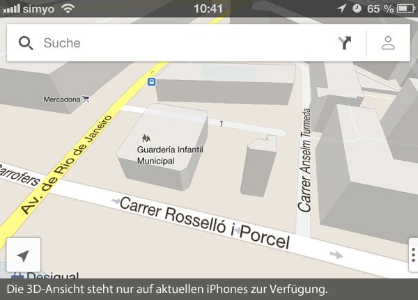 3D-Ansicht in Google Maps für iOS 3D-Ansicht in Google Maps für iPhone