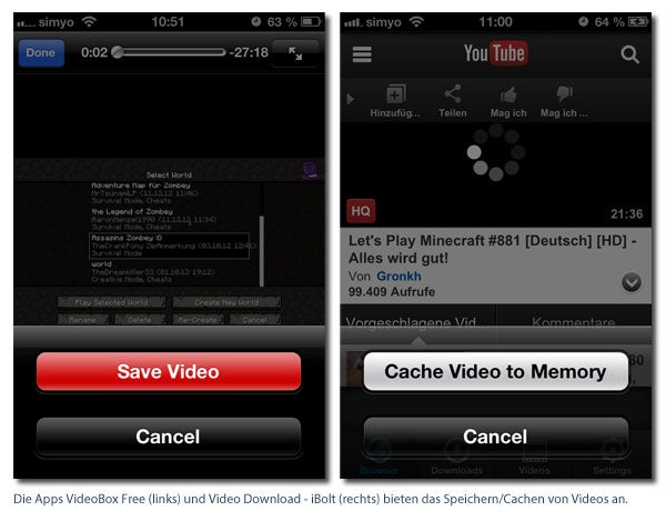 YouTube-Videos mit iPhone herunterladen