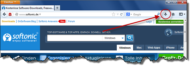 Downloadfunktion in Firefox 20