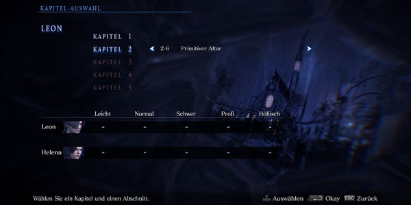 Resident Evil 6: Kapitelauswahl