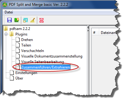 PDFsam - Zusammenführen