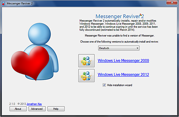 Messenger Reviver 2 - Start
