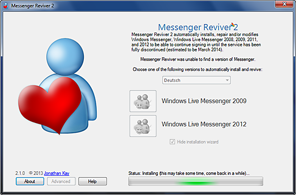 Messenger Reviver 2 - Windows Live Messenger Installation