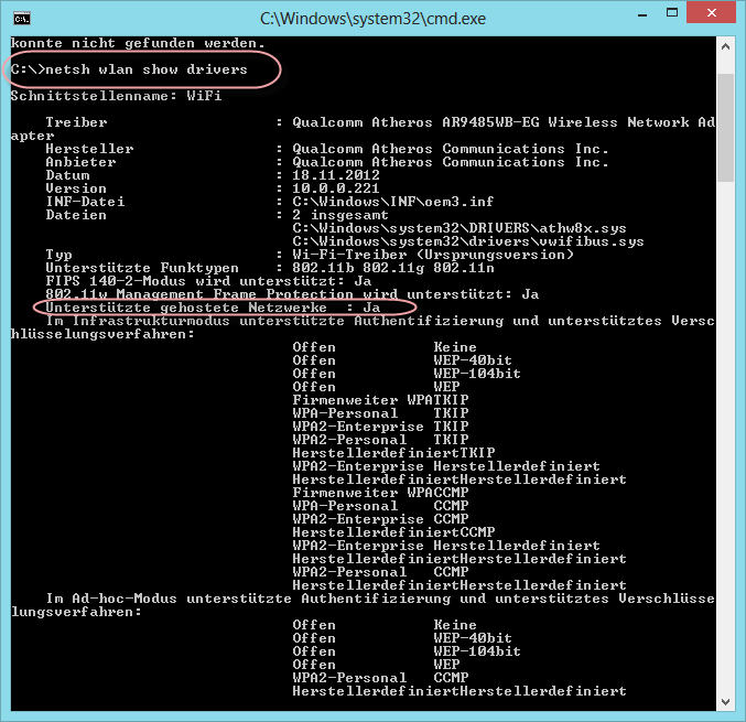 02 shell netshwlan show drivers