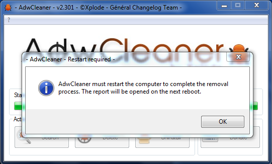 AdwCleaner - PC-Neustart AdwCleaner - PC-Neustart