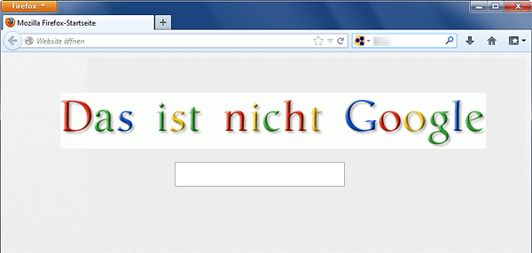 Das ist nicht Google Das ist nicht Google