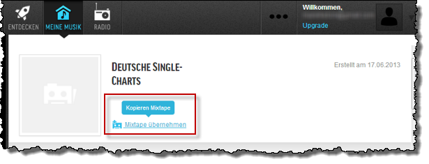 Ampya Mixtape übernehmen