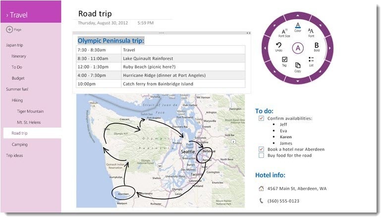 onenote windows 8
