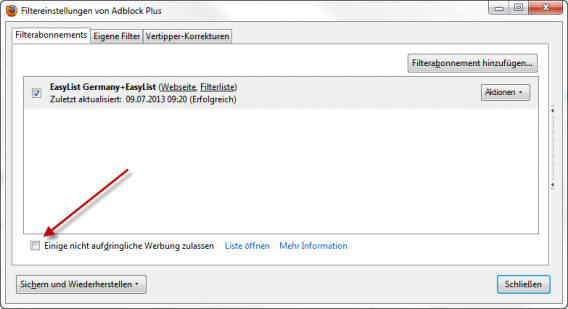 Adblock Plus unerwünschte Werbung abstellen