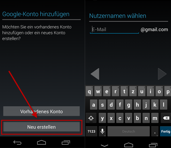 Anmeldung-Google-Play-Store