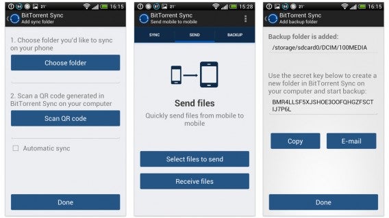 BitTorrent Sync für Android Screenshot