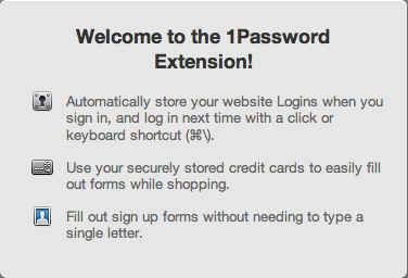 1Password 4 beta Extension