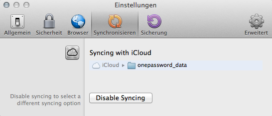1Password 4 beta iCloud