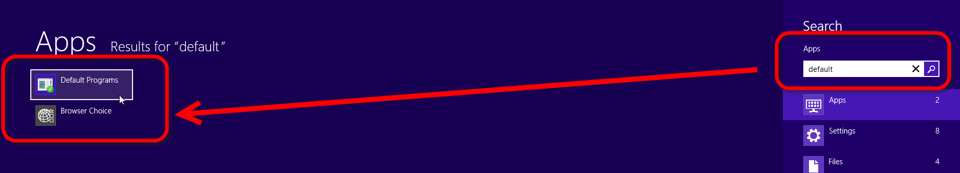 windows start menu default programs