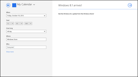 Windows 8.1 Datum Marktstart