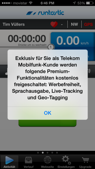 Runtastic Werbung iPhone
