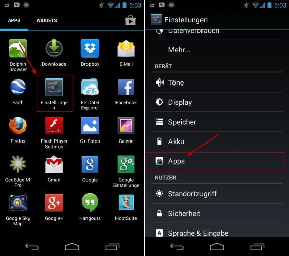 BBM-Einstellungen-Apps