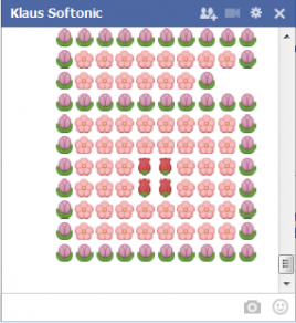 Blumenbeet im Chat
