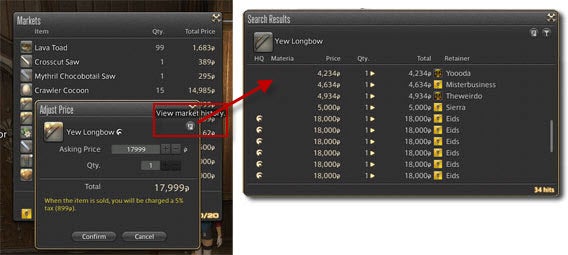 Final Fantasy 14 - Marktpreise