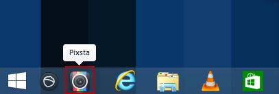 Pixsta in WIndows Taskleiste