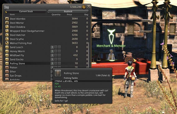 Final Fantasy XIV - Köder für den Fischfang