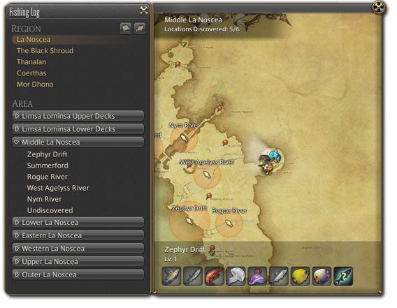Final Fantasy XIV - Fischgebiete