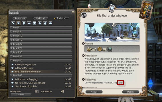 Final Fantasy XIV - Fertigungserlasse