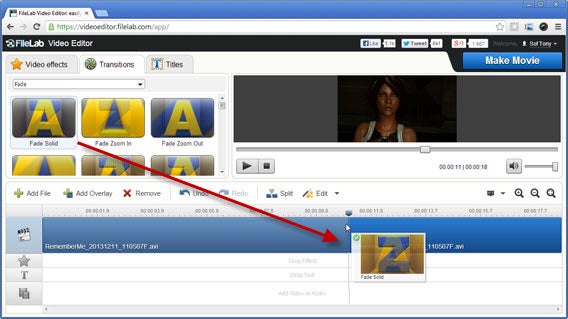FileLab Video Editor - Transition