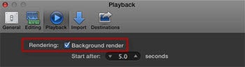 Final Cut Pro X - Background Rendering