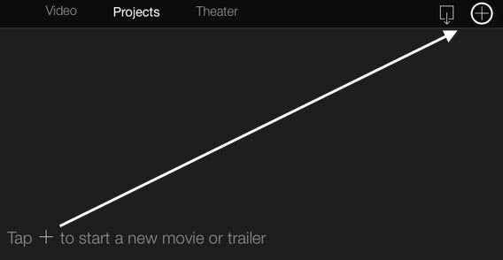 iPad Video Edit - Create Project