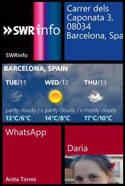 windows phone bookmark tiles